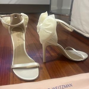 STUART WEITZMAN NUDISTSONG MESH BOW SANDAL